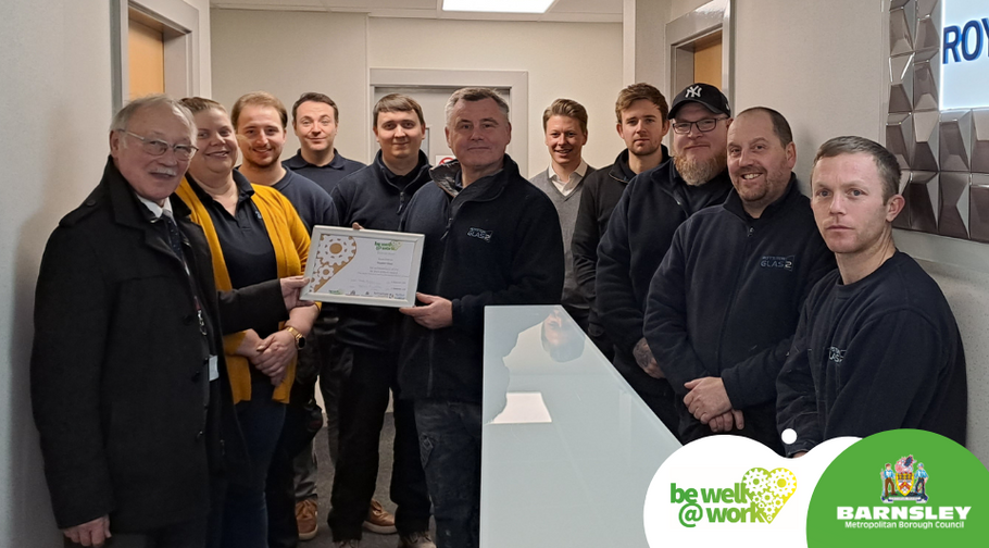 Royston Glass Presented With Be Well @ Work Bronze Award